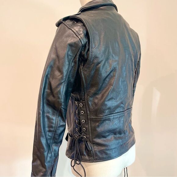 Milwaukee Leather LKL2700 Womens Classic Black Premium Leather Motorcycle Jacket - Picture 7 of 15